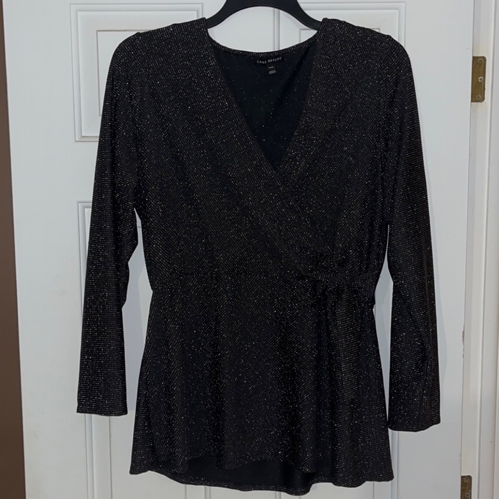 Shimmer wrap top